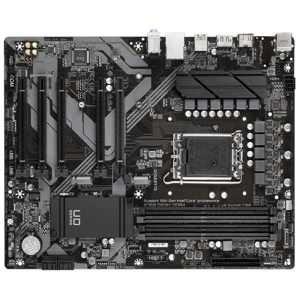 Gigabyte b760 ds3h, intel lga1700, b760, dimm ddr5, usb-c 20 gb s, 2*pcie 4,0 x 4 m.2