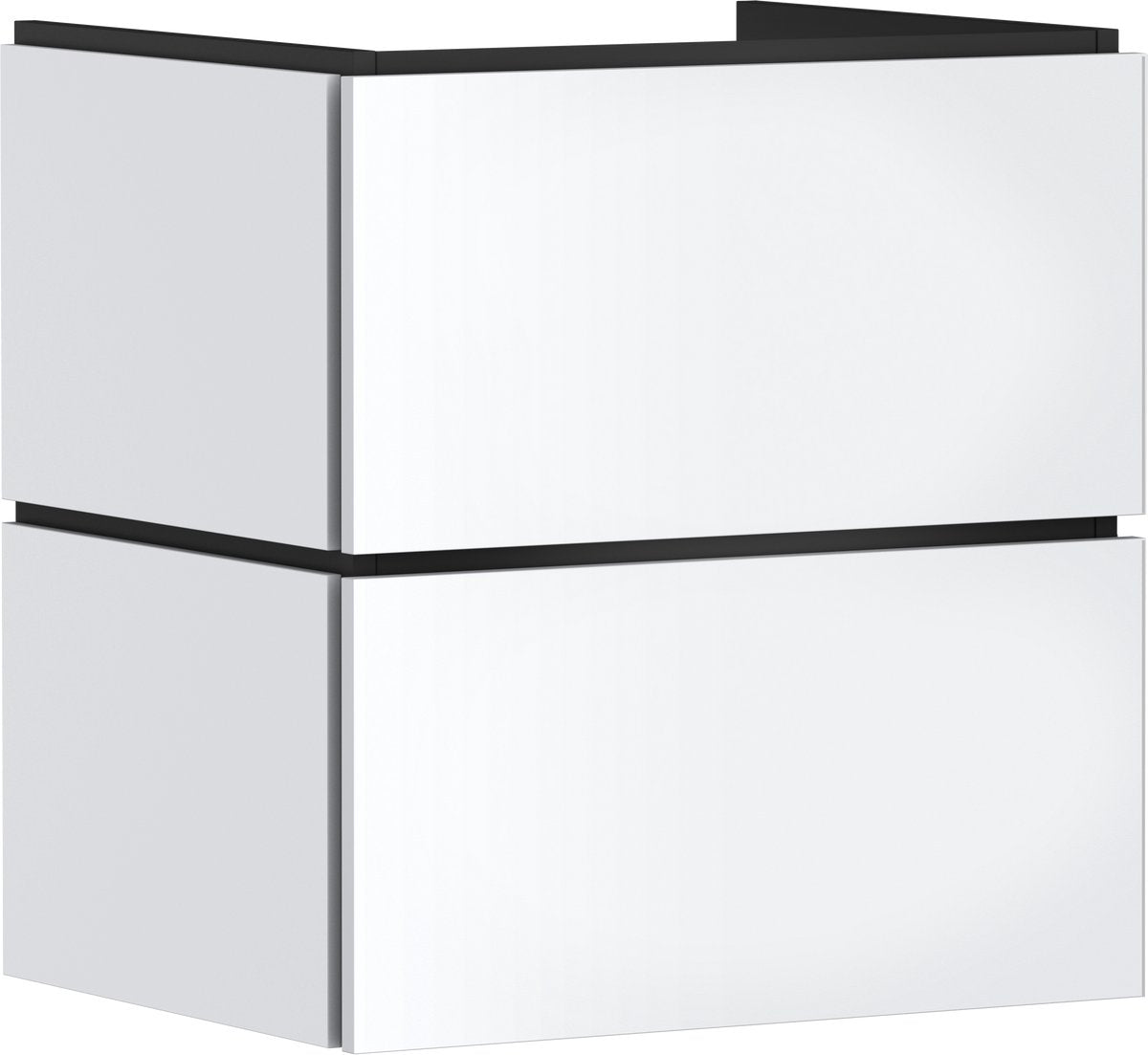 Hansgrohe xilesa e - kúpeľňový nábytok - rozmer 580 470 mm - 2 zásuvky - otváracie zásuvky - pre umývadlo - matná biela