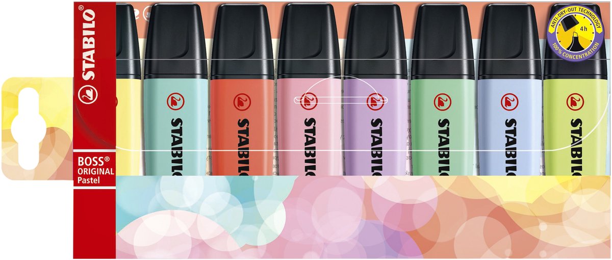 Stabilo boss eredeti pasztell - highlighter - 8 darabos készlet