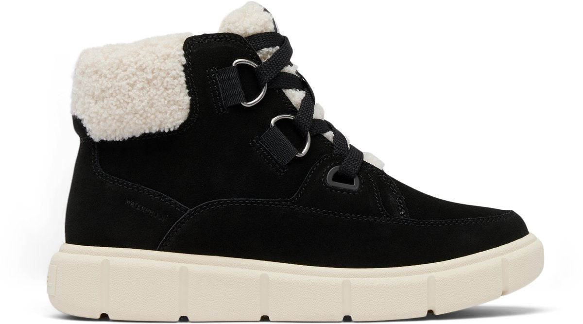 Sorel explorer™ iii nw lace wp women's snow boots - black, sea salt