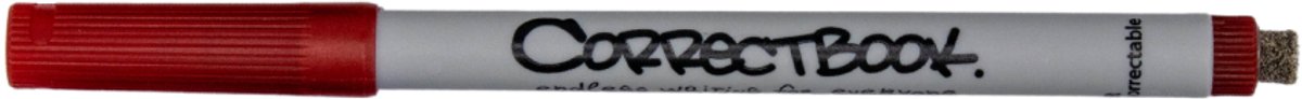 Peresnik Correctbook - fineliner red - 0,6 mm - za izbrisljiv zvezek
