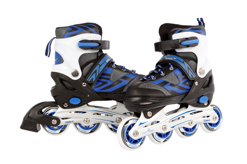 Street rider inline skates semi-soft boot blue black size 29-32