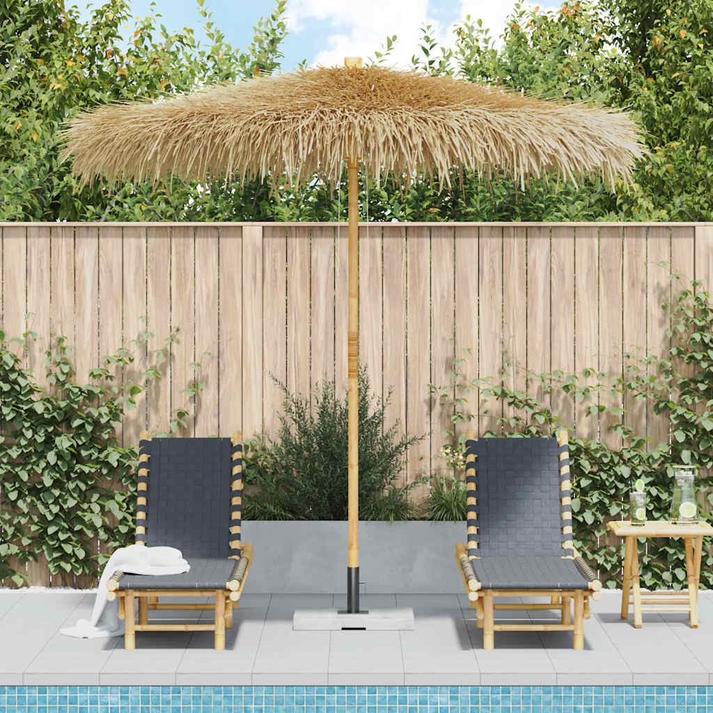 Vidaxl Bamboo Parasol with Banana Leaf Roof 210cm