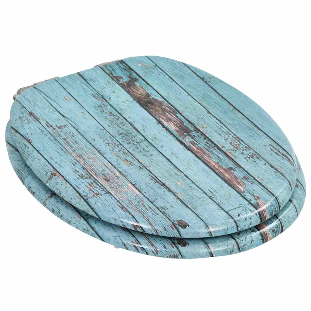 Vidaxl toilet seat with soft-close lid, old wood, MDF