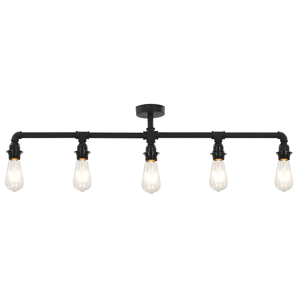 Vidaxl ceiling lamp 5xe27 black