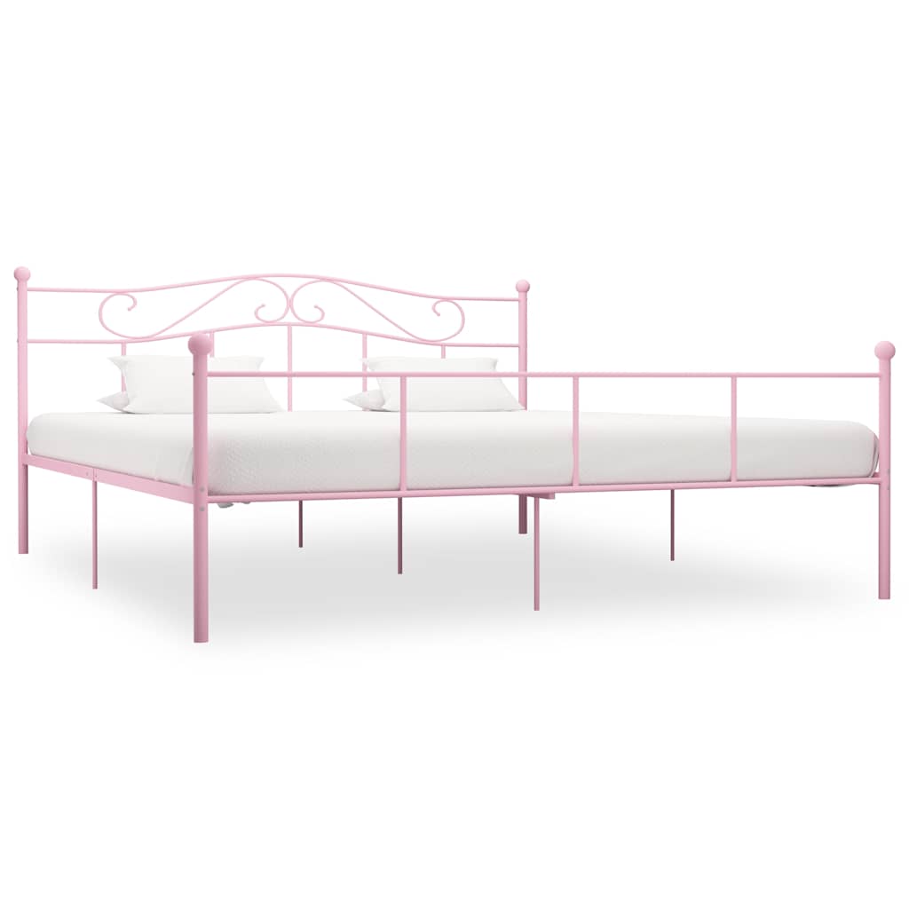 Vidaxl bedframe metaal roze 180x200 cm
