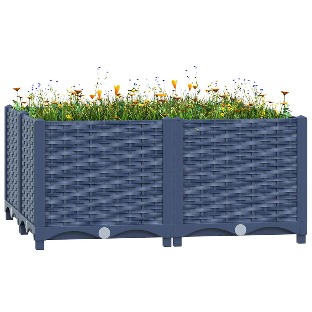 Vidaxl Raised Planter 80x80x38 cm Polypropylene