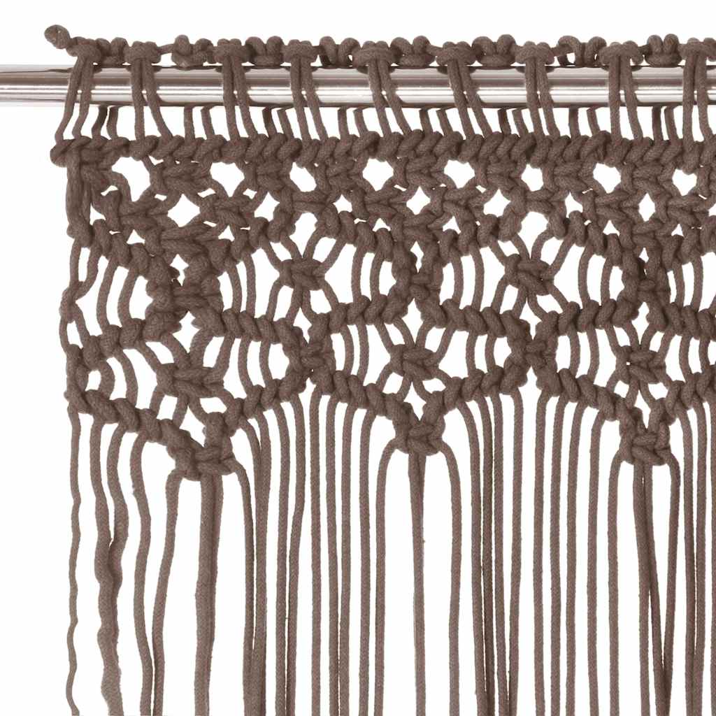 Vidaxl curtain macrame 140x240 cm cotton taupe