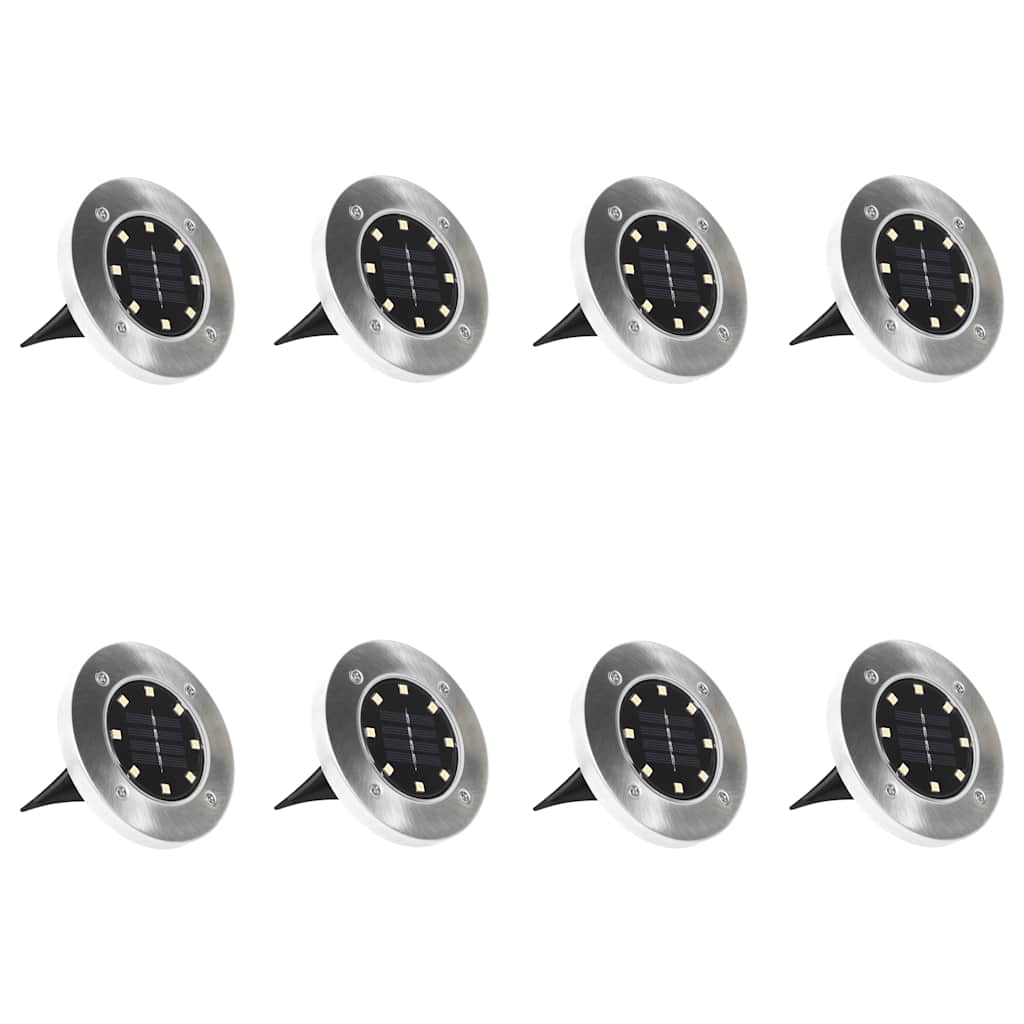 Vidaxl ground lights 8 pcs solar led rgb color