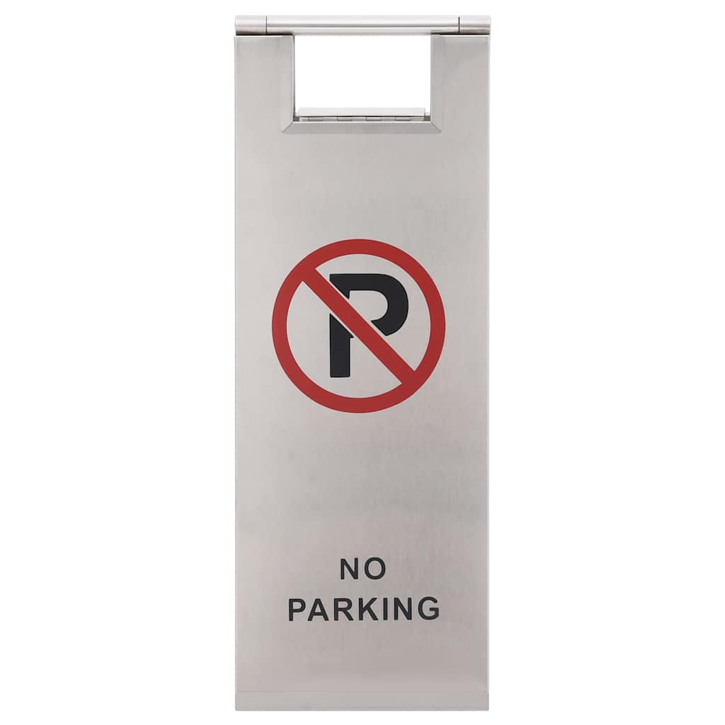 VidaXL No Parking Warning Sign Foldable Stainless Steel