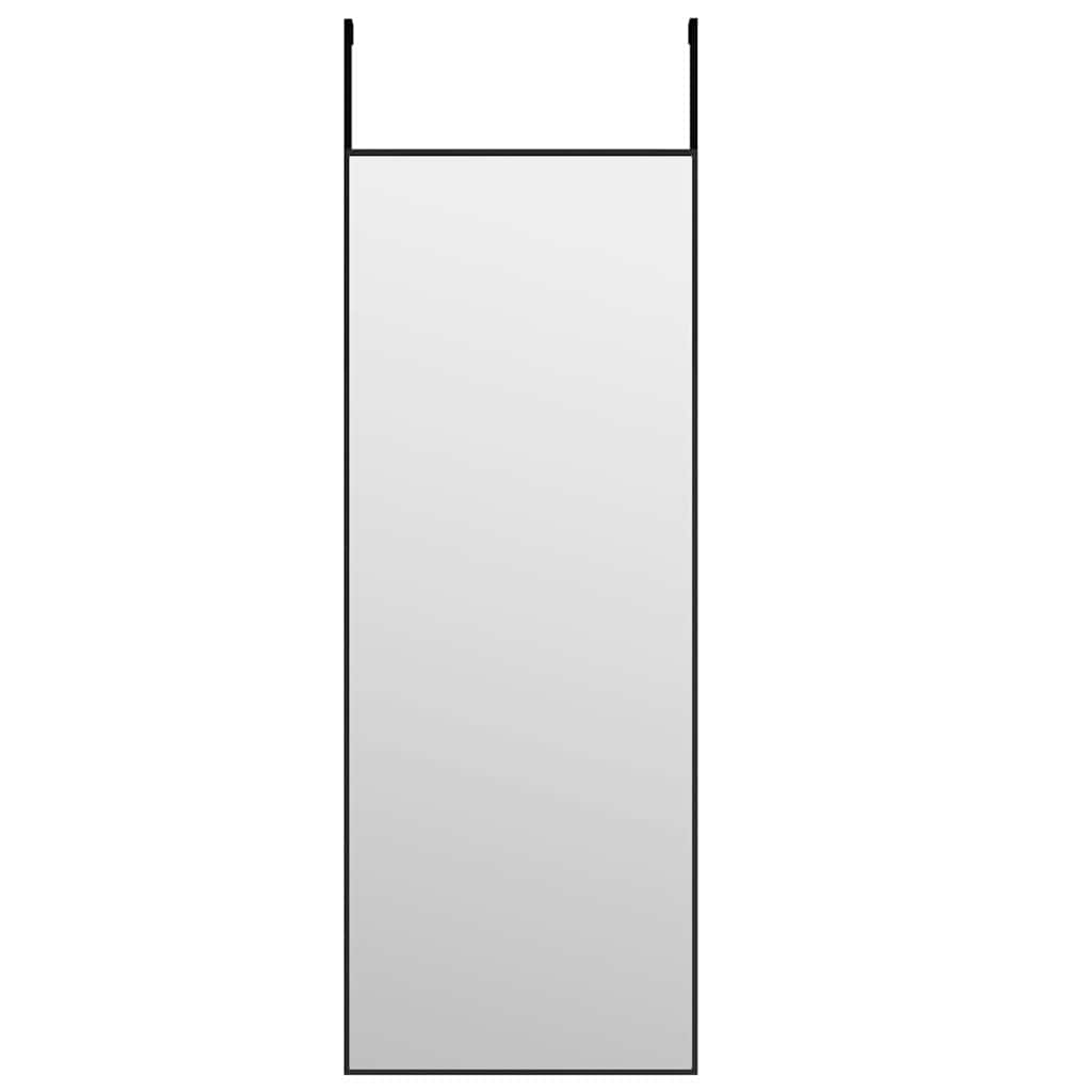 Vidaxl dveřní zrcadlo 30x80 cm skleněné a hliníkové černé
