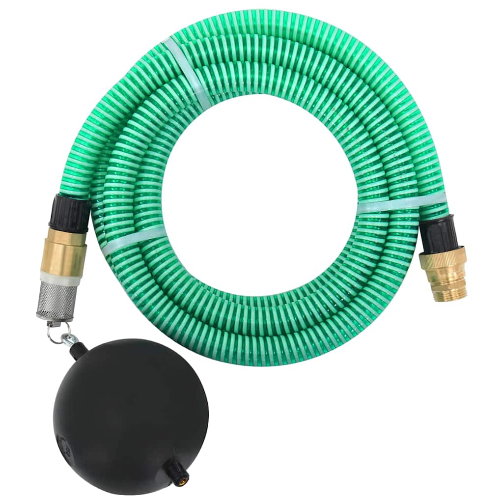Vidaxl suction hose with brass couplings 1.1'' 10 m PVC green