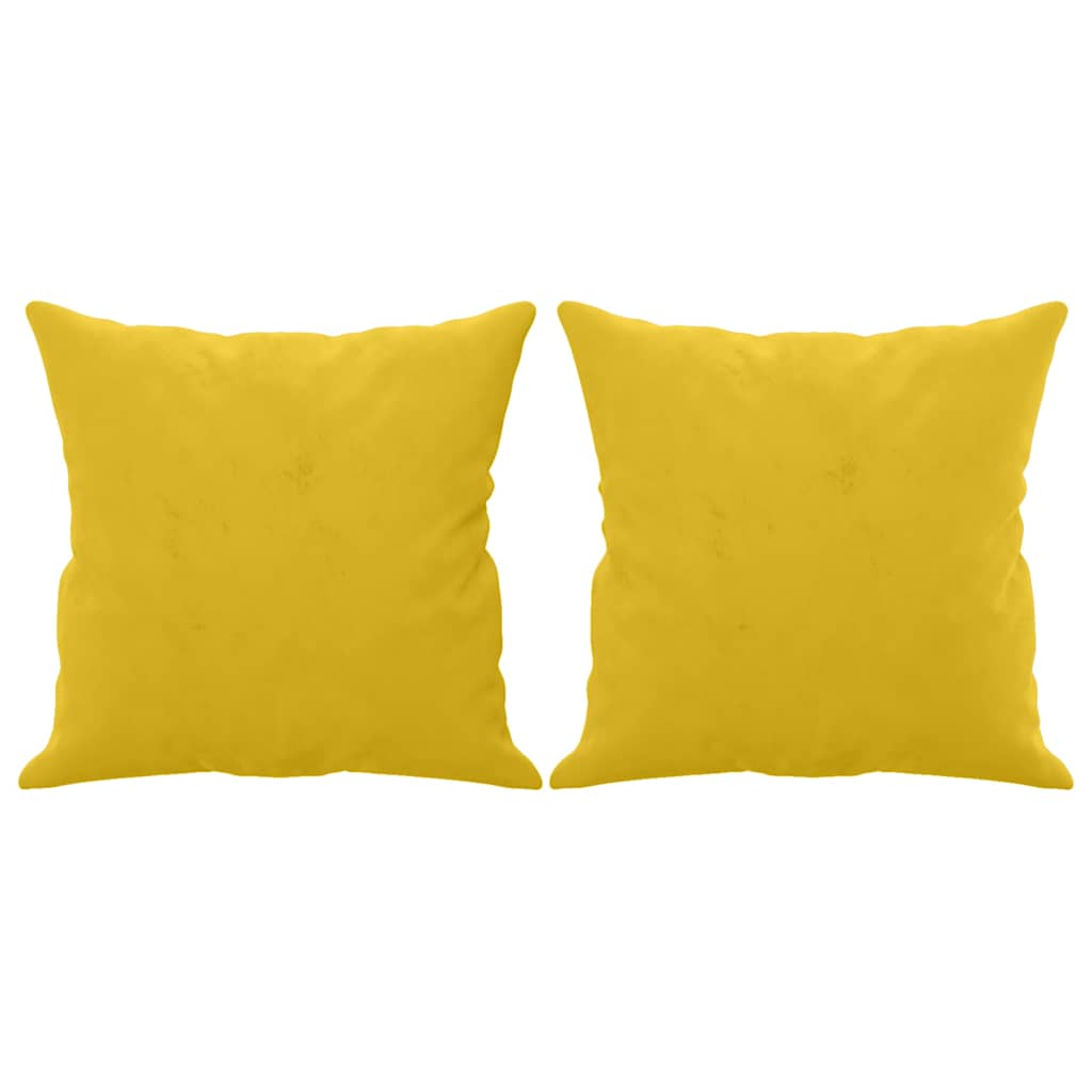 Vidaxl decorative cushions 2 pcs 40x40 cm velvet yellow