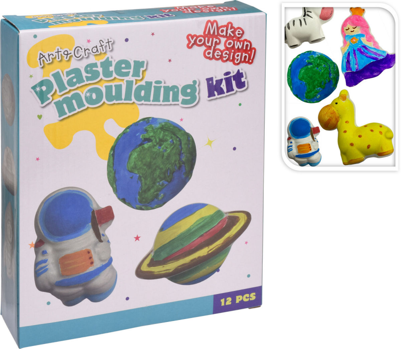 Gips hobby set diy 4 assorti