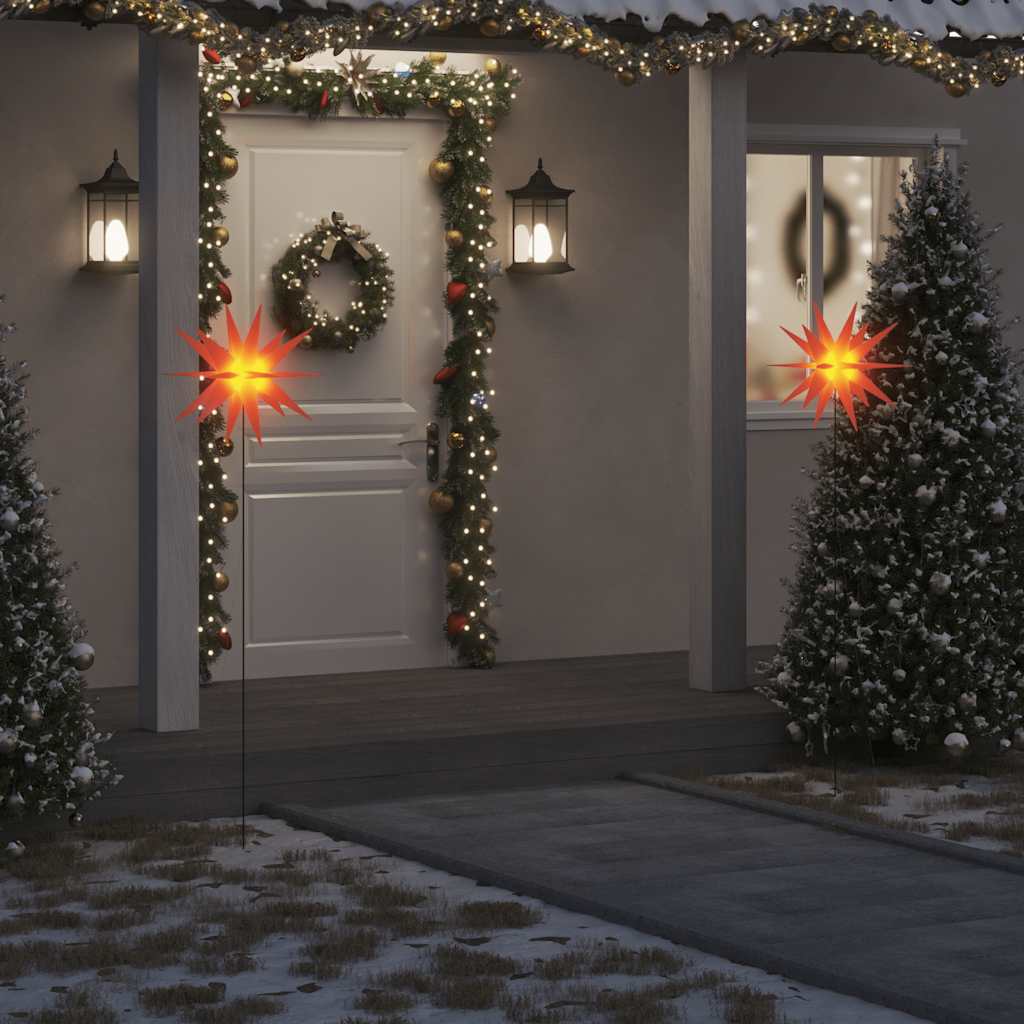 VidaXL Christmas light with ground spike and LED foldable 57 cm red