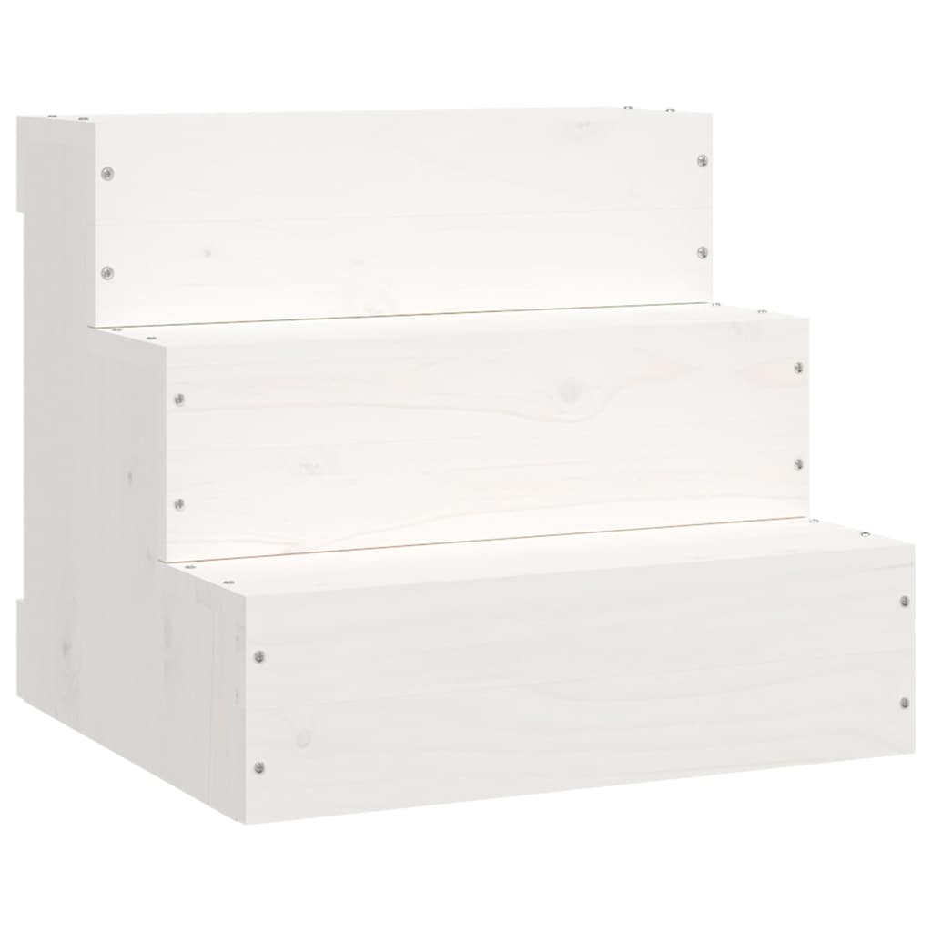 Vidaxl Pet Staircase 40x37.5x35 cm Solid Pine White