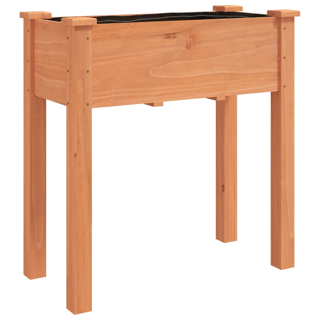 Vidaxl planter with liner 71x37x76 cm solid spruce wood brown