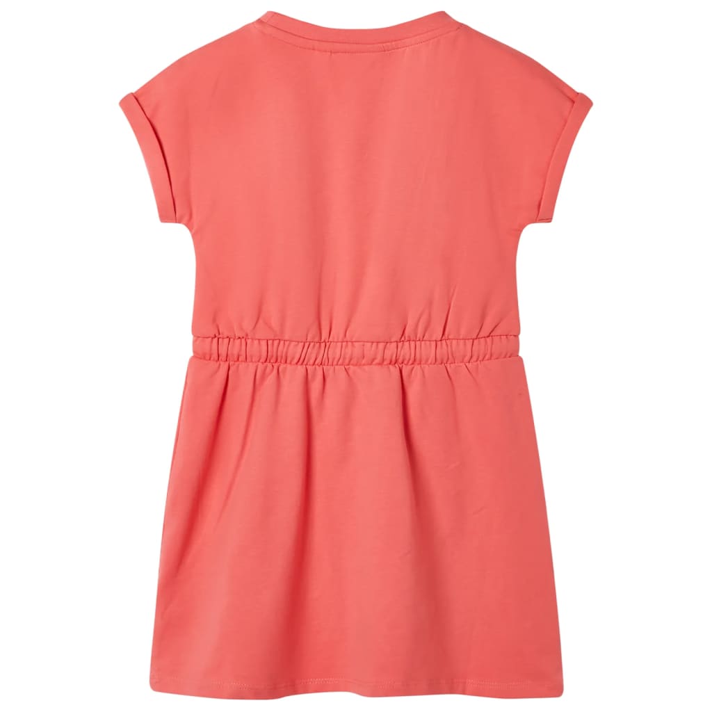 Vidaxl children's dress with drawstring 128 coral