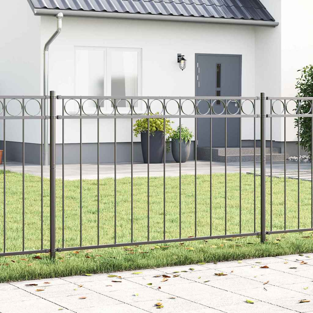 Vidaxl hecelement assen 170 x 130 cm staal grijs