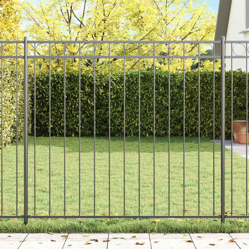 Vidaxl hecelement assen 163 x 120 cm staal grijs