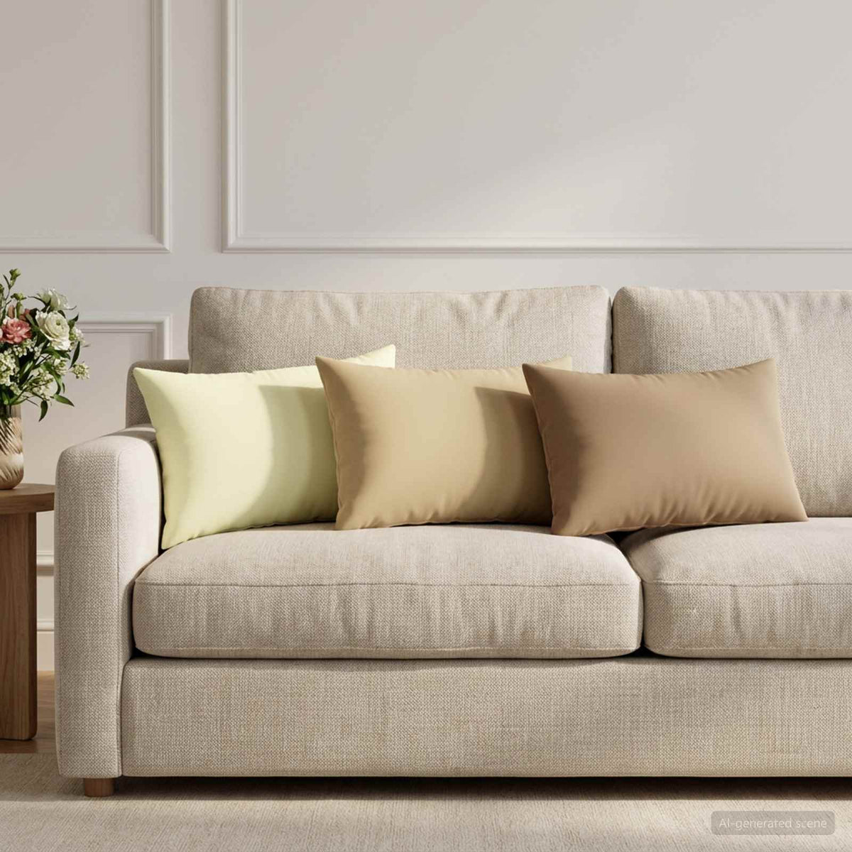 Vidaxl kussensloop 2 st heerlen beige 40 x 60 cm polyester