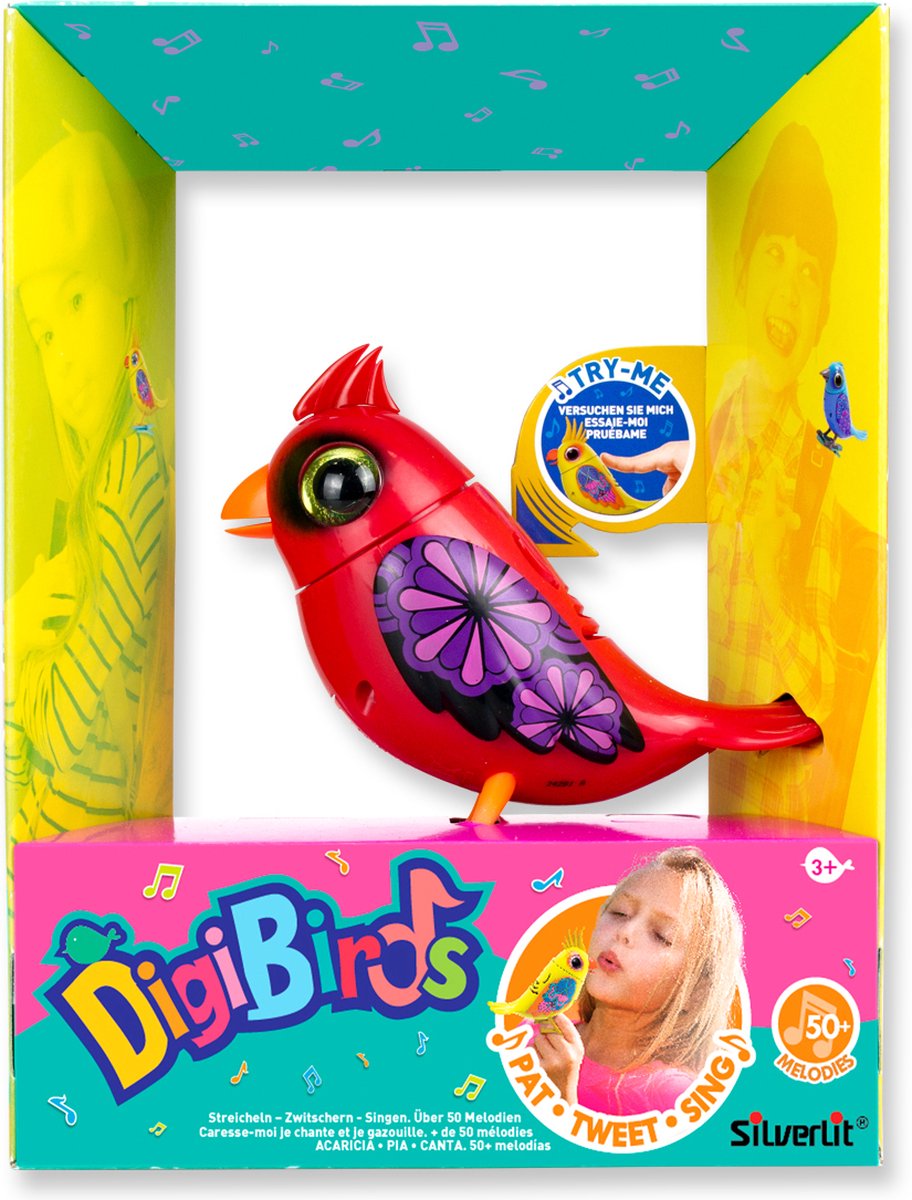 Silverlit digibirds single cardinal - interactive bird