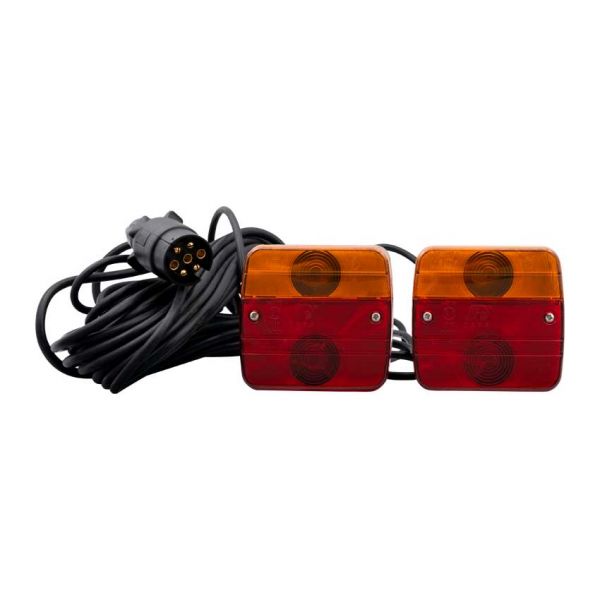 Trailer gear lighting set 12 mtr 7-pole + magnet