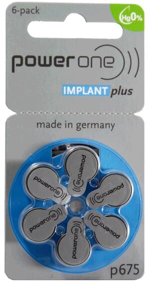 Imp Power One hearing aid battery 675 blister 6