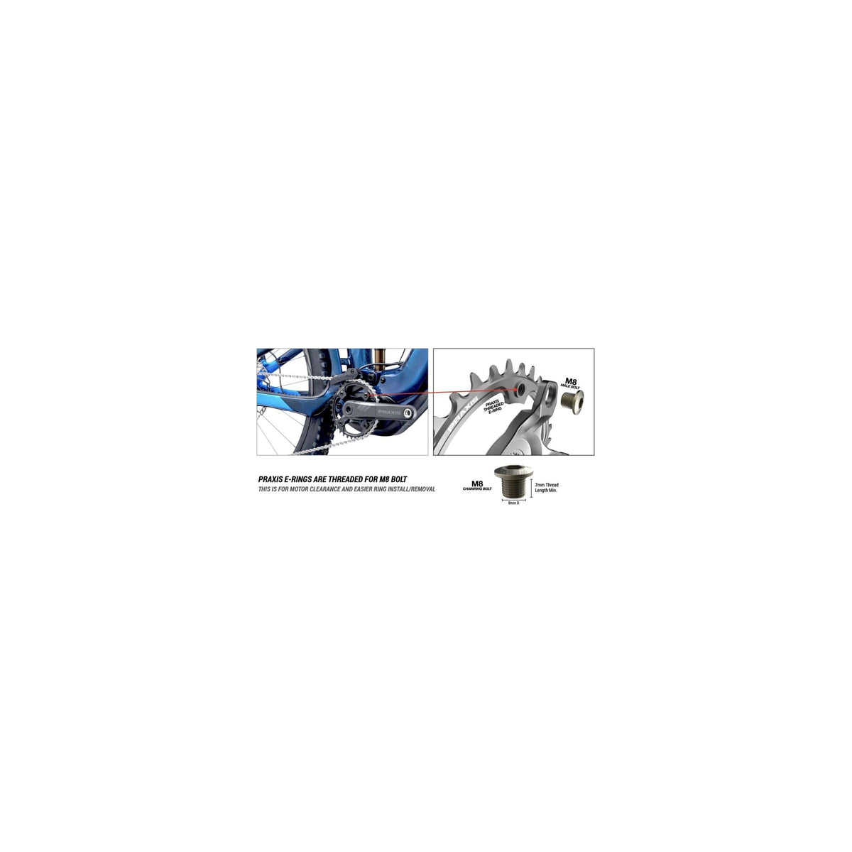 Praxis coroa 1x e-ring 104bcd m8 36t aço 10 11 12sp