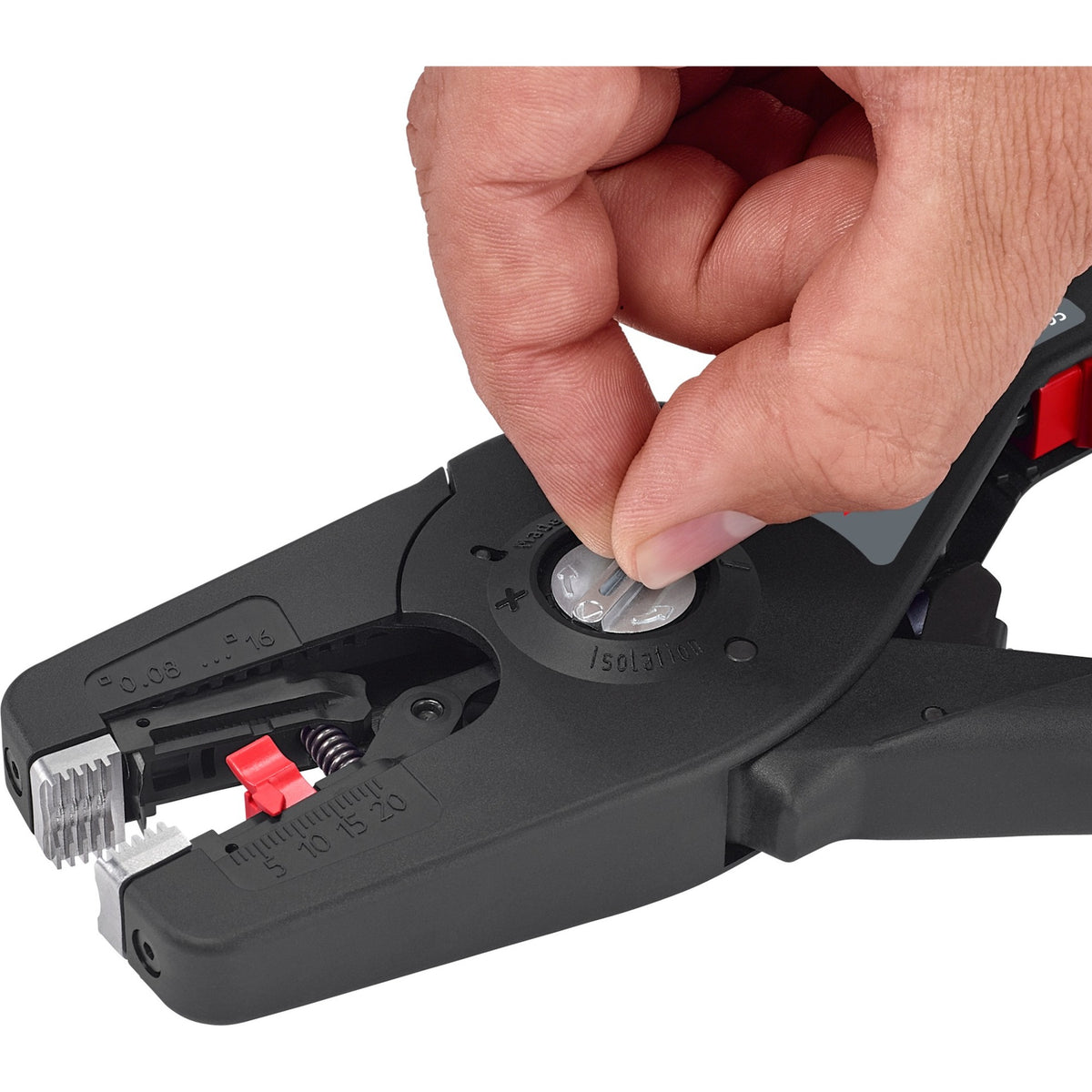 Alicate automático para descascar fios Knipex | comprimento 195 mm | 0,08-16 (awg 28-5) mm² | 1 peça - 12 52 195 - 12 52 195