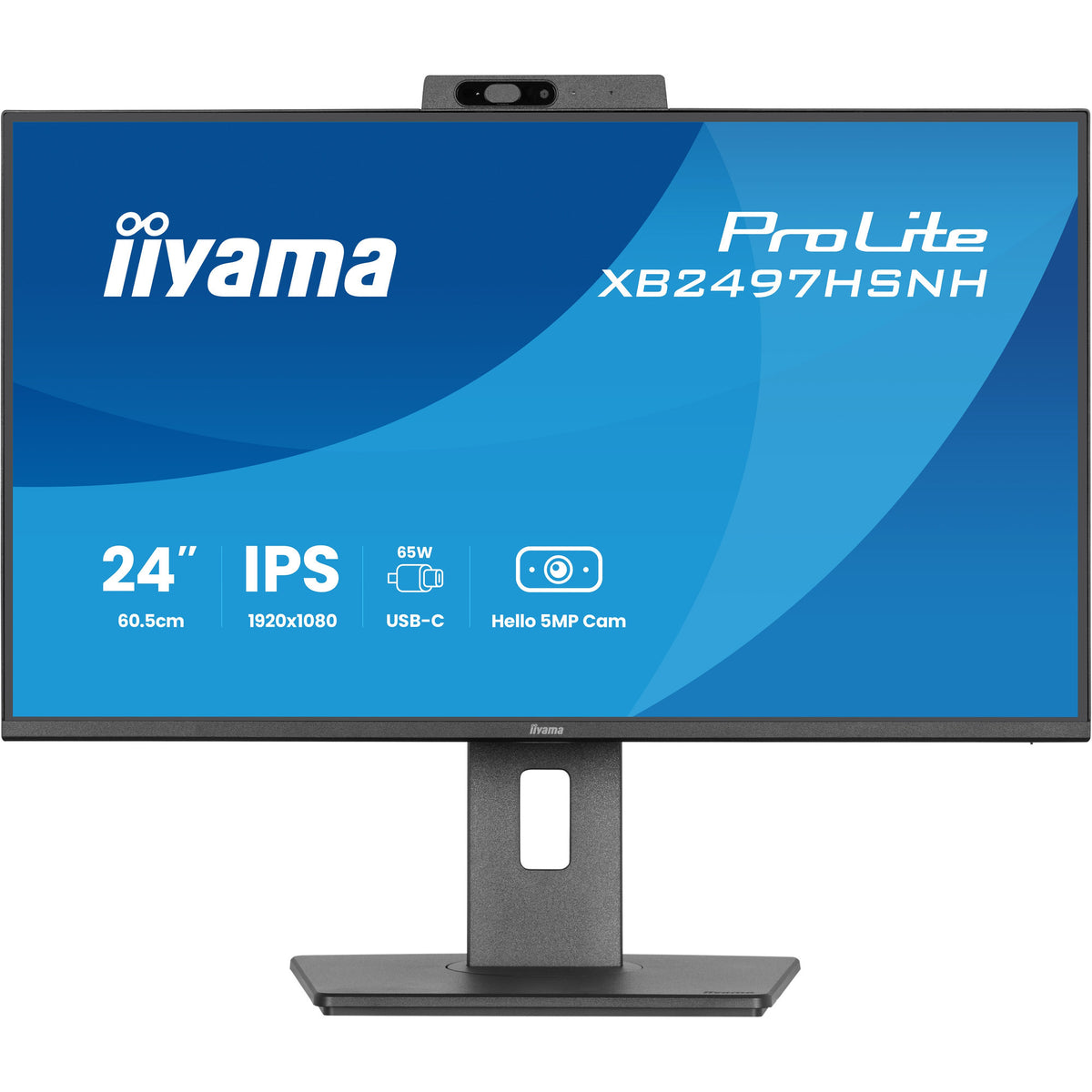 Iiyama prolite xb2497hsnh-b1 23,8 monitor (čierny, HDMI, DisplayPort, LAN, audio, USB-C, webkamera)