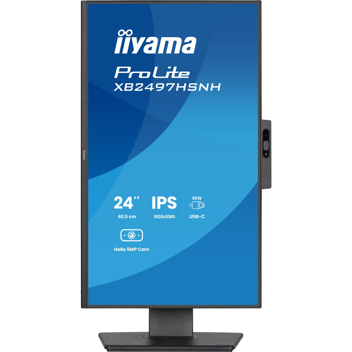 Iiyama prolite xb2497hsnh-b1 23,8 monitor (čierny, HDMI, DisplayPort, LAN, audio, USB-C, webkamera)