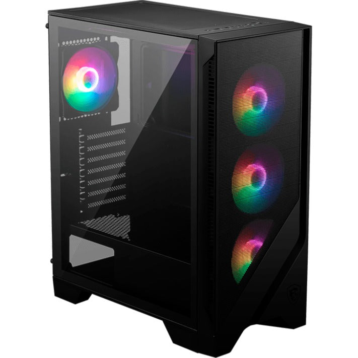 MSI Mag Forge 120A Airflow Midi Tower Housing (Black | 2x USB-A | RGB | Tempered Glass)