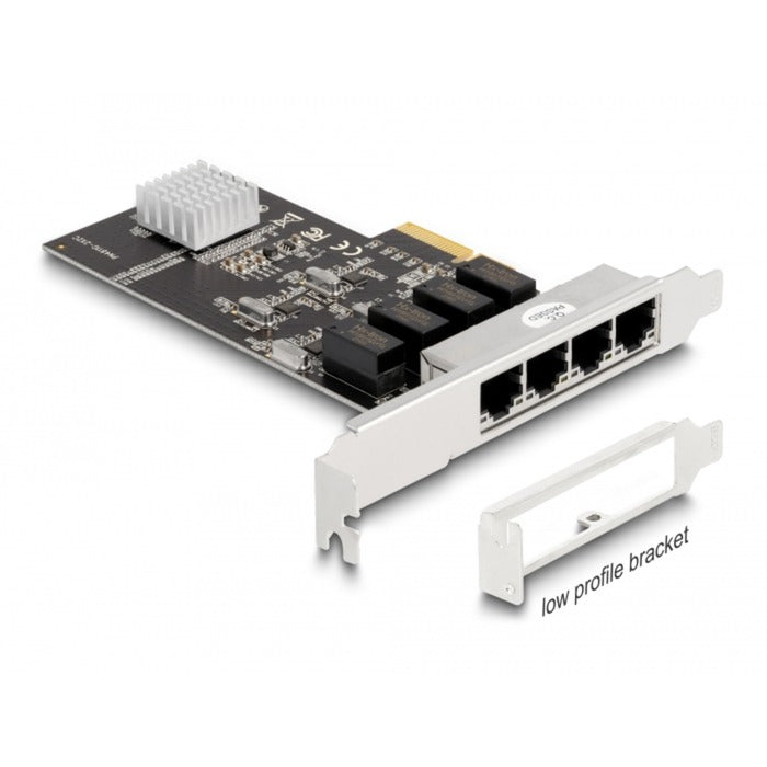 Delock PCI Express x4 Card 4 x RJ45 Gigabit LAN Network Adapter