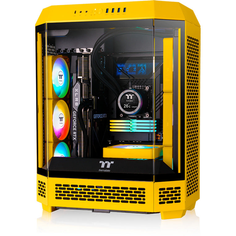 Thermaltake ct120 ex argb sync pc hladilni ventilator bumblebee (paket 3 ventilatorjev) ohišje ventilatorji (rumeni, 3 kosi, 120 x 120 x 25 mm, pwm)