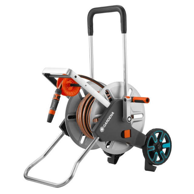 Gardena products aquaroll m easy metal hose trolley set