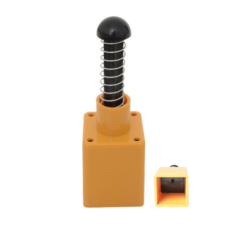 Výrobky hrncový lis plastový žlutý 4x4cm