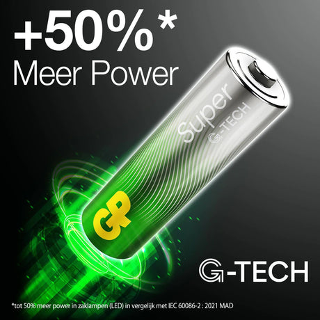 GP Super Alkaline AA Batteries 4-pack