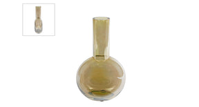 Vaas long nec s amber glas 16x8x26cm