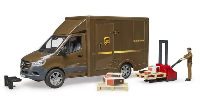 Bruder MB Sprinter UPS with driver and accessories model vehicle (02678)