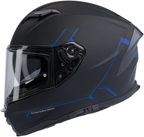 clogad aghaidh iomlán spec-x sx-82.03 r2 clogad stinger sx-82.03 r2 dubh neamhlonrach gorm xxl pinre