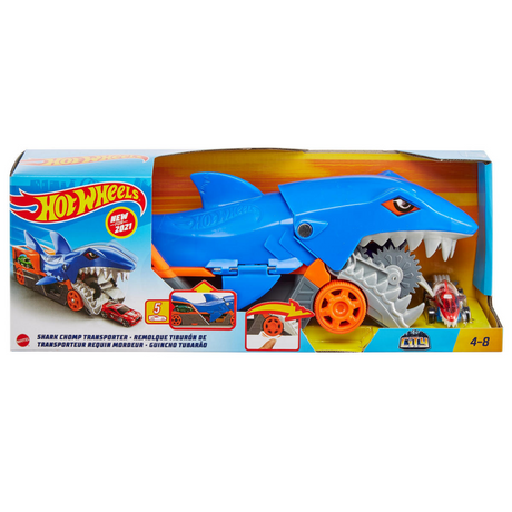 Mattel hot wheels prikolica za morske pse igralni set z 1 avtomobilčkom
