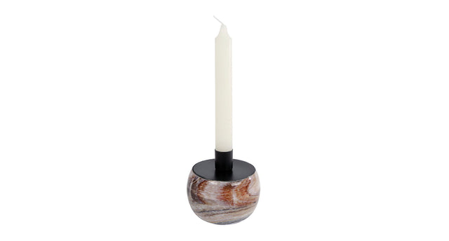Kandelaar marble metaal 9x9x9,5cm