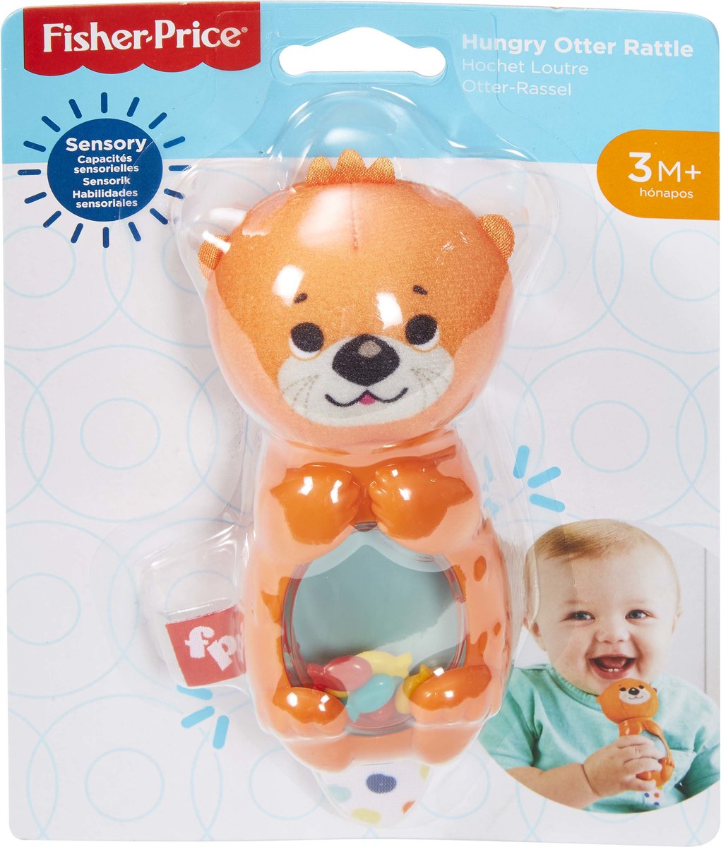 Fisher-price fisherprice - hungry otter rattle - stimulates the senses and motor skills - from 3 months