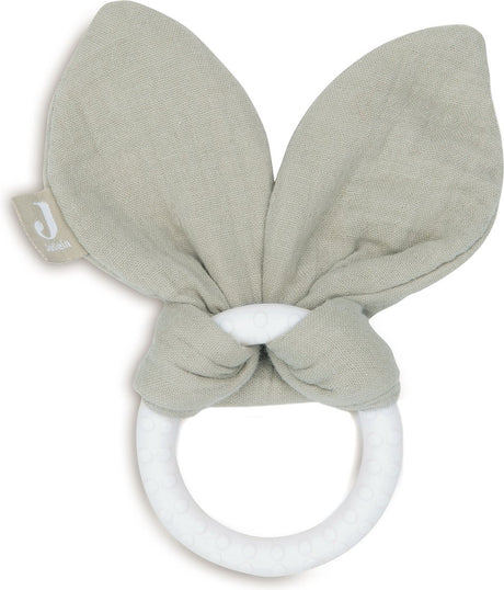 Jollein teething ring silicone bunny ears olive green