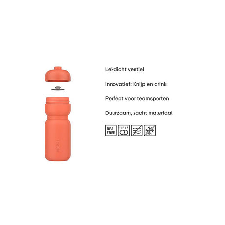 Mepal bottle squeeze sport 600ml - frost blue
