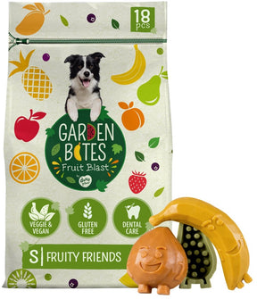 Garden bites duvoplus - fruity friends dog snacks - dog treats - vegetarian gluten-free - small 18pcs