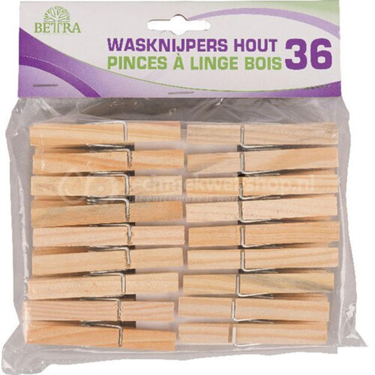 Betra 36 wooden clothespins