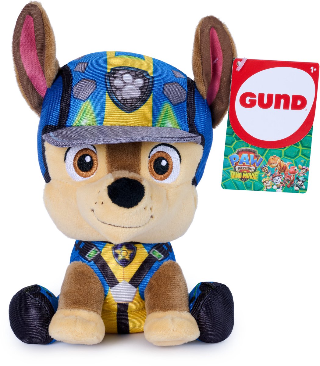 Paw patrol gund - the dino movie cuddly toy from chase, officially licensed cuddly toy, movie merchandise, 15.2 cm