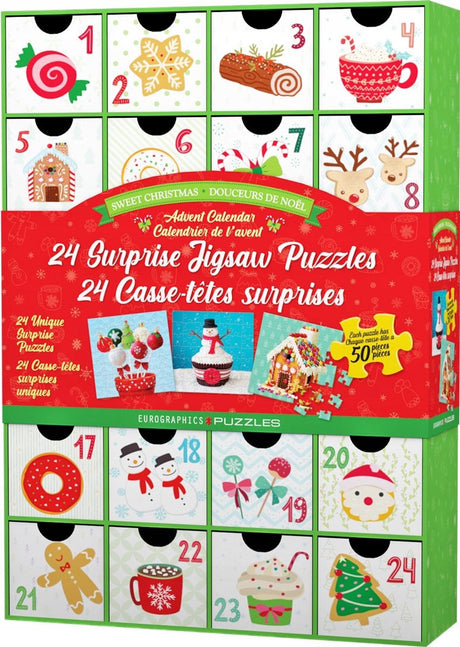 Eurographics - Christmas sweets - 12×50 pieces 12.5×12.5cm (w×h) - advent calendar